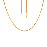 22K Gold Classy 18 Inch Bismark Square Chain